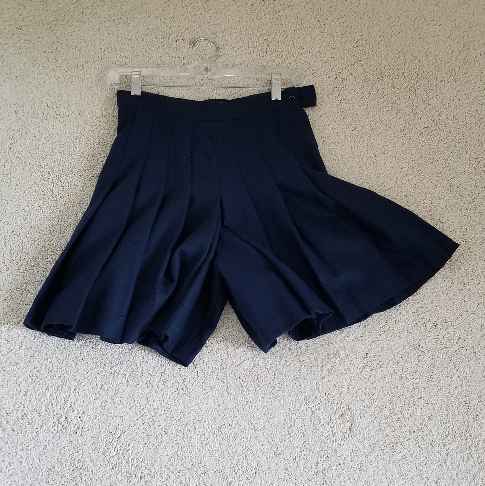 Wanko Wool Blend Pleated Mini Skort